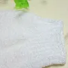 White Nylon Body Cleaning Shower Gloves Exfoliating Bath Glove Flexible Free Size Five Fingers Bath Gloves Bathroom Supplies M1087