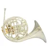 Brand New French Horn BB / F Sliver Plated Gold 4 Klucze Profesjonalne instrumenty muzyczne z CSAE Akcesoria Darmowa wysyłka