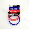 Trump Silicone bracelet 3 couleurs Donald Trump Bracelets de soutien en caoutchouc Make America Great Bangles Party Favor 1200pcs OOA8158301801