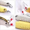 High Quality Metal Spoons Fishing Lure Spinner Bait 7cm 16g Jigs Laser Sinking Deep Diving vib blades hook with Feather