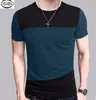 Herbst Koreanische Männer T Shirt Vintage Stil Patchwork Blackgray Oansatz Lange T-shirt Männer Kleidung 2019 Plus Größe