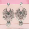 Bollywood ossidato argento oro tradizionale jhumka jhumki indiano grandi orecchini nappa lunghi per le donne wedding afghan tribal gioielli