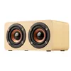 W5 10W 52MM Retro Double Horn Wooden 42 Bluetooth Speaker with AUX Audio Playback and MicroUSB Interface for Mobile Phone PC7345331