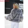 Keating Berus Women's Fake Fur Imitation Fox Fur Winter Coat Fashion Shirt Women's Slim Elegant Warm Clothing 0616