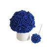 20pcs Dostępne łuk kwiatowy bukiet sztuczna głowica róży z łodygami jedwabny Fake Flower Pe Ploam Rose Wedding Car Decor Weddin321f