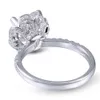 Centro 25 Carat F incolore incolore taglio rotondo di fidanzamento moissanite anello nuziale set di diamanti ad anello di laboratorio solido 14k donne 2 pezzi Y1906124310349