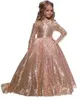 Disse Mhamad Gold Princesa Flower Girls 'Vestidos Tutu 2019 Criança Meninas Garotas Pageant Comunhão Vestido em estoque Cheap crianças formais