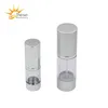 Silver Empty Cosmetic Airless Bottle 15ml 30ml 50ml Portable Refillable Plastic Pump Bottles for Liquid Lotion Essence