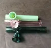 Accessoires de bangs en verre de cheminée de couleur, pipes à fumer en verre colorées mini pipes à main multicolores meilleure pipe en verre cuillère