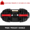 NEW Weight Adjustable Dumbbell 5-52.5lbs Fitness Workouts Dumbbells tone your strength and build your muscles ZZA2196 2Pcs