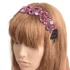 أزياء سيدة عصائب hairband الكريستال حجر الراين فراشة البلاستيك التبعي AU98