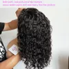 Parrucche anteriori in pizzo brasiliano 13 per 4 Water Wave Deep Curly Baby Hair Bleach Knots Fabbrica tiffany non trasformata