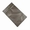 50 Pieces Matte Coffee Multi Sizes Stand Up Zipper Pure Aluminum Foil Bag for Nuts Beans Pure Mylar Foil Reusable Self Sealed Coffee Pouch