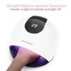 80W High Power UV Lamp Snelle Dry Nail Dryer met timer en sensorgel licht voor het genezen van allerlei soorten nagellak190904