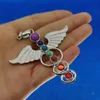 7 Chakra Stones Reiki Point Tree of Life Pendant Charm hängsmycken för DIY -halsband Will och Sandy Drop Ship