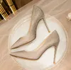 Designer Luxury women Stiletto heel shoes Wedding Bridesmaid Dress shoes Slip-On Sexy lady Pointed Toes Stiletto Shallow mouth Party Prom shoes
