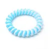 Telephone Wire Cord Gum Hair Tie 65cm Girls Elastic Hair Band Ring Rope Candy Color Bracelet Stretchy Scrunchy3278490