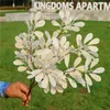 Fausse feuille de jujube (5 tiges/bouquet) 32.28 "Longueur Simulation Cacahuète Feuilles Verdure pour Mariage Maison Plantes Artificielles Décoratives