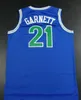 Męskie Haft # 21 Kevin Garnett Jersey Blue Blue White 34 # Paul Pierce Jersey 5 # Kevin Garnett 20 # Ray Allen Jerseys Szyj S-XXL