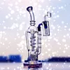 Spiral Glass Bong Catcher Catcher Hookah Fumar água Tubulações Heady Shisha Dab Rig e Percácio Petróleo Bubbler com Joint Banger de 14 mm