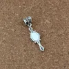 100 pcslots Antique argent diable miroir alliage balancent perles breloque Fit bracelet à breloques collier bricolage accessoires 10x37mm A588a3309038