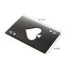 포커 카드 병 오프너 스테인레스 스틸 크리 에이 티브 맥주 오프너 신용 카드 병 오프너 홈 주방 도구 Hhaa657