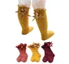 2020 nuovi calzini per bambini Toddlers Girls Big Bow lavorato a maglia ginocchio alto lungo morbido cotone calzini di pizzo bambino volant calzini C6115