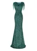 Vintage 2020 luxo luxo lantejoulas de manga verde verde vestidos de baile sexy pura jóia tassel tassel noite desgaste beads celebridade vestidos de baile