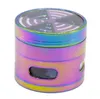 Smoke Smoke Grinder with 63MM Zinc Alloy Four Layer Side Window Opening Signal Teeth Transparent Cover