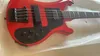 4 cordes Bright True Red 4003 Electric Bass Guitar Black Hardware Cou à travers le corps Double sortie Ric China Bass2468308