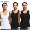 Bomull Ärmlös Undershirt Gym Tank Topp Män Fitness Skjortor Mens Bodybuilding Workout Vest Factory Outlet