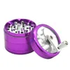 63MM 4 Piece Herb Tobacco Spice Herbal Grinder Smoke Crusher Hand Crank Muller Mill Pollinator Smoking Pipe Accessories