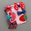 6 pièces ensemble épingle à cheveux nouveaux enfants enfants pince à cheveux arc fleur Mini Barrettes étoiles filles chapeaux WHole3805480