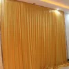 3m高い* 3m幅の結婚式のカーテン黒の背景色のパーティーのカーテンのお祝い雑貨のパフォーマンス背景サテンドレープ壁のバランス