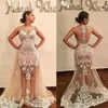 2020 Nowy atrakcyjny tylne suknie wieczorowe overskirt koronki sukienki do noszenia na imprezę Sheer Spódnica Plus Size Vestidos
