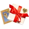 1.2 -calowy kształt serca Dziękujemy Kraft Paper Kleja naklejka 1000pcs Brown Gift Opakowanie ślubne Etykiety Pieczone Pakiet Torka naklejki