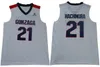 2021 Gonzaga Bulldogs College Basketball Jerseys ZAGS 21 Rui Hachimura 1 Jalen Suggs 24 Corey Kispert 2 Drew Timme Vintage John Stockton White Stitched Shirts