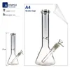 Classical Beaker Base Glass Hookahs Bong Water Pipe Clear Mouth with Glass Bowl