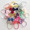 100 pcs/Lot nouveau-né bébé Nylon bandeau 3.2 pouces solide ruban cheveux arc bandeaux enfants arcs élastique bandeaux cheveux accessoires