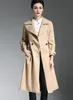 Heiße Angebote! DAMENMODEMARKE X-LANGER TRENCHCOAT AUS BAUMWOLLE/TOP-QUALITÄT, ZWEIREIHIG, SCHLANK, LANGER TRENCH MIT GÜRTEL FÜR DAMEN B8111F280 S-XXL