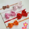 Bow solid colors headband baby girls elastic fashion hair bands cute hair accessories for 20 different color