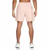 Мужские шорты тренировки SPANDEX спортивные мужчины модный тренажерный зал розовый быстрый сухой спортивный летний сжатие PARA HAMBRE работает
