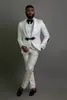 Модные Groomsmen шаль лацкане жениха Смокинги One Button Мужские костюмы Свадебные / выпускной вечер / ужин Шафер Blazer (куртка + штаны + Tie + Vest) K116