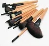 Pennelli per il trucco 24 pz / Set Set professionale Pennello cosmetico Make Up Kit Tool + custodia in pelle
