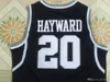 groothandel Butler Bulldogs #20 Gordon Hayward College Basketball Shirts Vintage Black Stitched University Jerssys Topkwaliteit