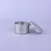 Aluminiumbehållare förpackning burkar kosmetiska dab verktyg vaxoljor förvaring 5 ml 10 ml 30 ml 50 ml 60 ml 100 ml 200 ml metallbox burkar torr ört tobak läpp essense glans makeup fodral