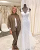 Vestidos De Novia De sirena, apliques De encaje, espalda hueca, Vestidos De Novia con cuello en V, tren De barrido