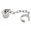 Kyskhetsanordningar Rostfritt stål 16oz Male Testicle Ball Scrotum Stretchers Chain Chastity Device T8754