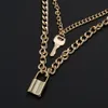 Fashion Choker Lock Necklace Layered Chain On The Neck With Lock Punk Jewelry Mujer Key Pendant Necklace For Women Gift5795762