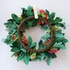 Artificial Flower Garland Silk Wreaths Door Party Hanging Wall Window Ornament Wedding Party Decoration Wreaths XD23189